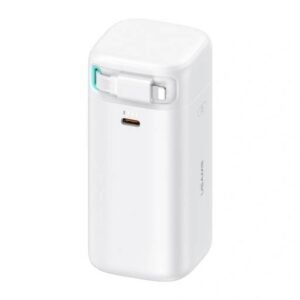 Power Bank 18000mAh PD45W Cable Retráctil Magnético Lightning Blanco CD217 USAMS