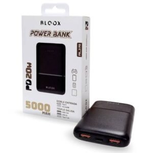 Power Bank BLOOX PB_3 PD 5.000mAh Entrada: Tipo C / Salida: Tipo C PD + USB2 Negro